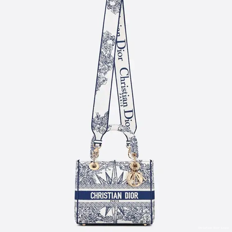 Cheap Canvas d'Infini D-lite Medium Bag Blue Motif Lady Reve 0404 Luxury